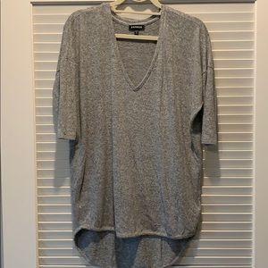 Express Simple Gray Sweater